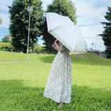 JUVIA / 日傘 折りたたみ傘 遮光率100% UVカット99.9% 晴雨兼用 レディース傘 ミニ 大きめサイズ バイカラー パイピング