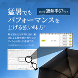 東レサマーシールドⅡⓇ / 晴雨兼用 遮光100% 折りたたみ傘 遮光無地 親骨60cm UVカット100% メンズ日傘 男女兼用 日傘