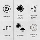 形態安定 晴雨兼用 日傘 自動開閉 折りたたみ傘 親骨55cm 晴雨兼用傘 メンズ傘 男女兼用
