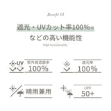 Lueur / 日傘 折りたたみ傘 遮光率100% UVカット99.9% 晴雨兼用 レディース傘 トップレス くるっとポン