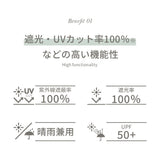 Lueur / 日傘 折りたたみ傘 3段 遮光率100% UVカット99.9% 晴雨兼用 レディース傘 ミニ 大きめサイズ