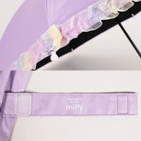 miffy ミッフィー / 子ども 晴雨兼用 日傘 ワンタッチジャンプ式 1級遮光 晴雨兼用 UVカット 長傘 フリル