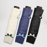 JUVIA / 雨傘 折りたたみ傘 耐風傘 コンパクト 55cm リボンプリント