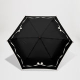 JUVIA / 雨傘 折りたたみ傘 耐風傘 コンパクト 55cm リボンプリント