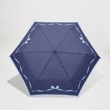 JUVIA / 雨傘 折りたたみ傘 耐風傘 コンパクト 55cm リボンプリント