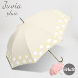 JUVIA / 雨傘 長傘 回転傘 グラスファイバー ジャンプ 60cm フラワープリント