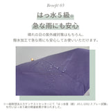 Lueur / 日傘 折りたたみ傘 3段 遮光率100% UVカット99.9% 晴雨兼用 レディース傘 ミニ 大きめサイズ
