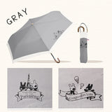 リサとガスパール / 日傘 1級遮光 UVカット 晴雨兼用 折たたみ傘 ラクミニ 3段折