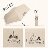 リサとガスパール / 日傘 1級遮光 UVカット 晴雨兼用 折たたみ傘 ラクミニ 3段折