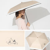 リサとガスパール / 日傘 1級遮光 UVカット 晴雨兼用 折たたみ傘 ラクミニ 3段折