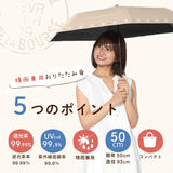 リサとガスパール / 日傘 1級遮光 UVカット 晴雨兼用 折たたみ傘 ラクミニ 3段折