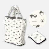 なんでもいきもの / よこみぞゆり エコバッグ 撥水 レインエコバッグ 買い物バッグ 総柄プリント