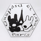 リサとガスパール / 折りたたみ傘 雨傘 ミニ コンパクト 耐風