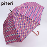 【50%OFFセール】pitori「鳥かくれんぼ」/ レディース傘 雨傘 長傘 耐風 グラスファイバー