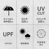 形態安定 晴雨兼用 日傘 手開き らくらく開閉 折りたたみ傘 親骨60cm 晴雨兼用傘 メンズ 男女兼用ピー)