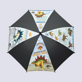 【50%OFFセール】学研の図鑑ライブ 恐竜 ステゴサウルス / 子供用傘 50cm 雨傘 長傘 グラスファイバー