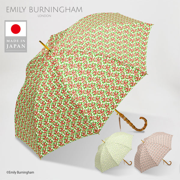 EMILY BURNINGHAM / 雨傘 長傘 グラスファイバー ジャンプ 60cm 日本製