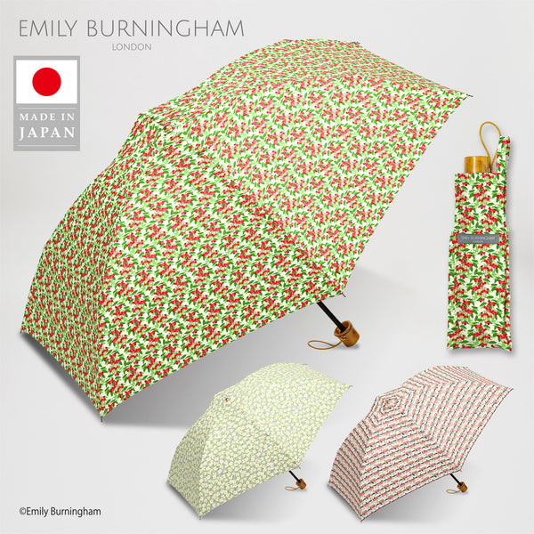 EMILY BURNINGHAM / 雨傘 折りたたみ傘 グラスファイバー ミニ 55cm 日本製