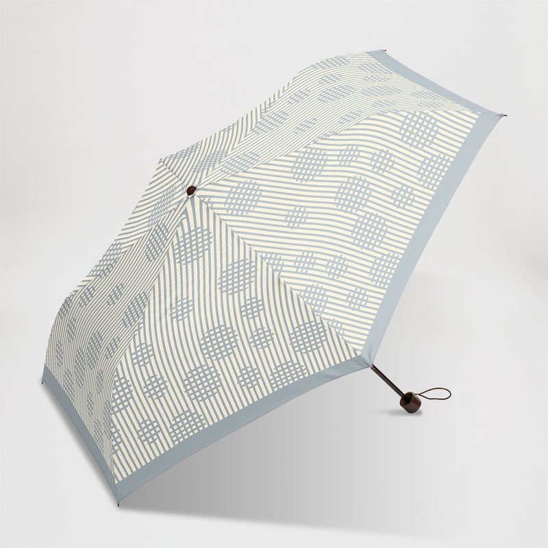 JUVIA / 雨傘 折りたたみ傘 耐風傘 コンパクト 55cm クロスラインドット