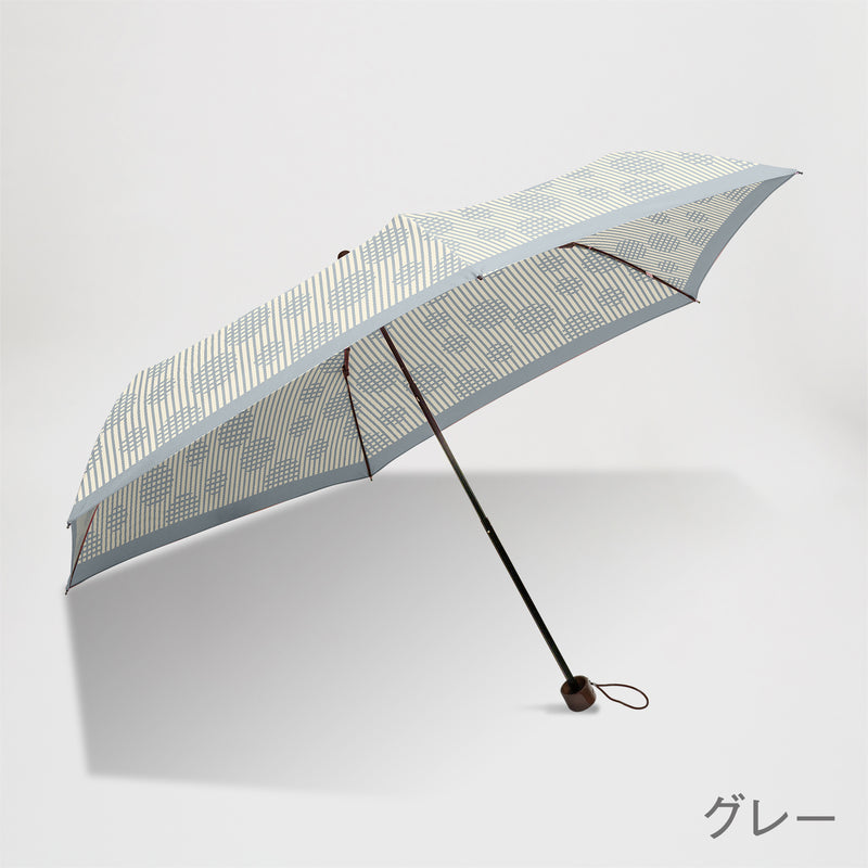 JUVIA / 雨傘 折りたたみ傘 耐風傘 コンパクト 55cm クロスラインドット