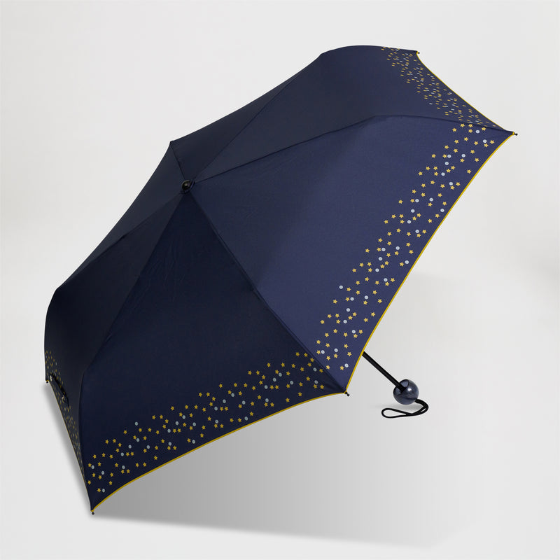 JUVIA / 雨傘 折りたたみ傘 耐風傘 コンパクト 55cm 星プリント