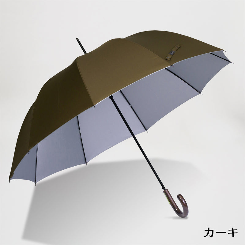 KENSHO ABE HOMME / 遮光傘 シルバーコーティング UVカット 晴雨兼用 ジャンプ 65cm