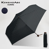 KENSHO ABE HOMME / 折りたたみ傘 60cm コンパクト ツイル 先染め ストライプ