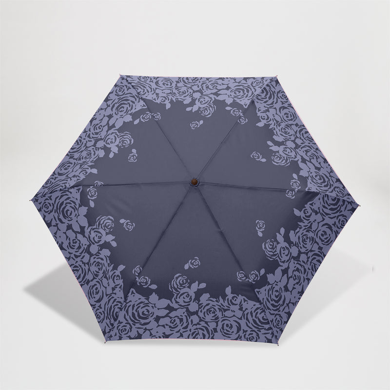 KENSHO ABE FEMME / 雨傘 折りたたみ傘 耐風傘 コンパクト 55cm ローズ