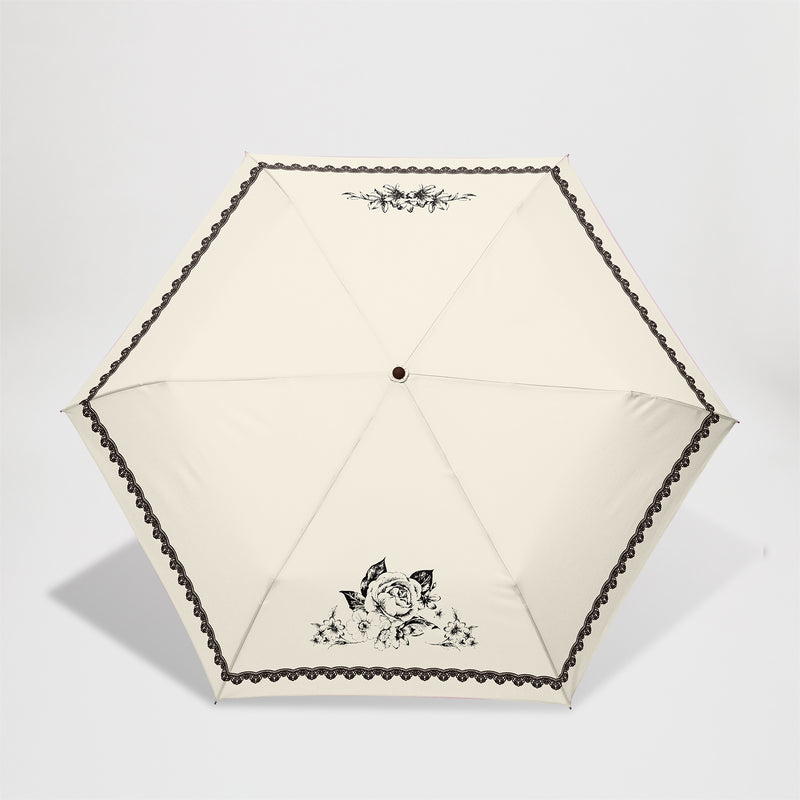 KENSHO ABE FEMME / 雨傘 折りたたみ傘 耐風傘 コンパクト 55cm フラワープリント