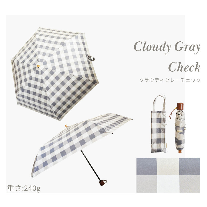 Lueur / 日傘 折りたたみ傘 3段 遮光率100% UVカット99.9% 晴雨兼用 レディース傘 ミニ 大きめサイズ