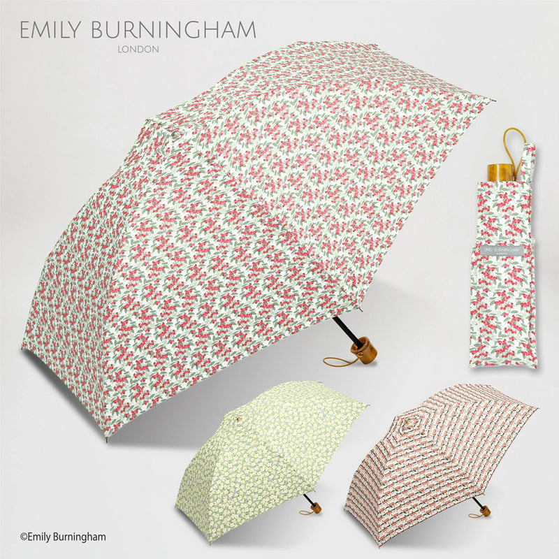 EMILY BURNINGHAM / 雨傘 折りたたみ傘 グラスファイバー ミニ 55cm 日本製