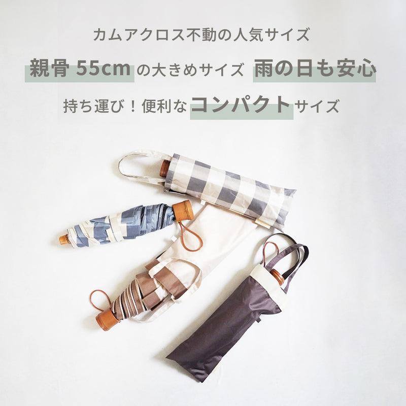 Lueur / 日傘 折りたたみ傘 3段 遮光率100% UVカット99.9% 晴雨兼用 レディース傘 ミニ 大きめサイズ