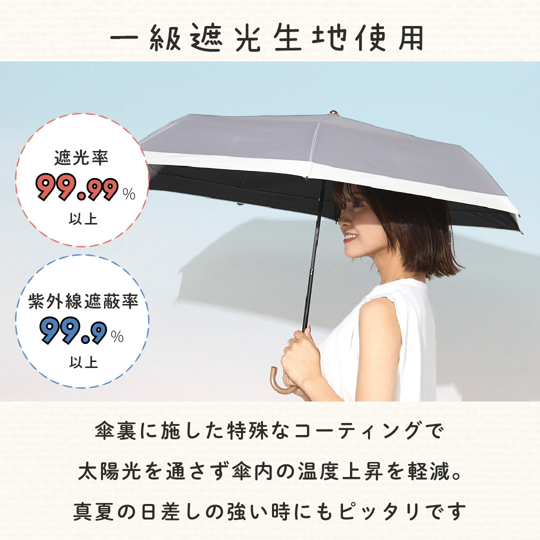 New】リサとガスパール / 日傘 1級遮光 UVカット 晴雨兼用 折たたみ傘