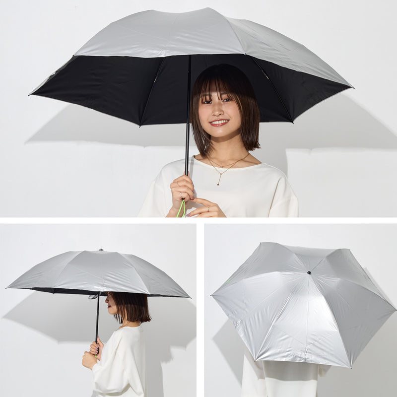 monaka / 晴雨兼用 コンパクト 100％遮光 UVカット100％ UPF50+ 折りたたみ傘 日傘 完全遮光 UVカット メンズ レディース 軽量 コンパクト 男女兼用  コンパクトサイズ  55