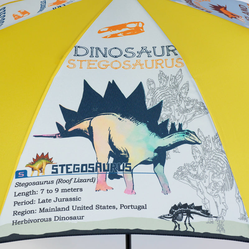 学研の図鑑ライブ 恐竜 ステゴサウルス / 子供用傘 50cm 雨傘 長傘 グラスファイバー