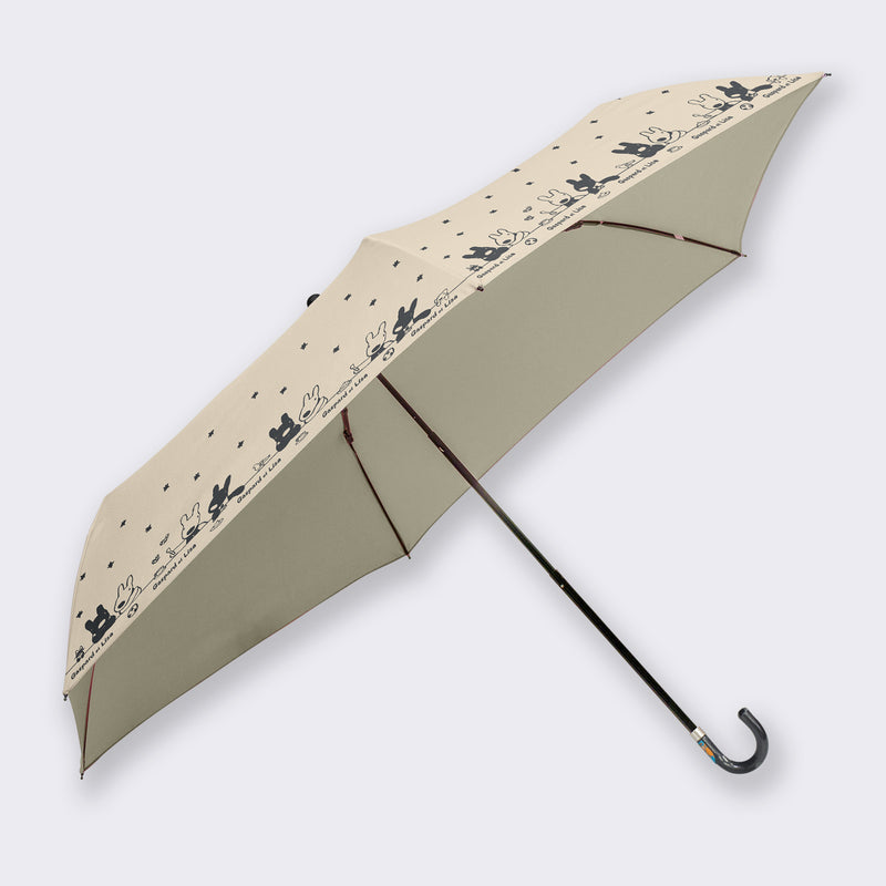 リサとガスパール / 折りたたみ傘 1級遮光 UVカット レディース傘 晴雨兼用 ミニ コンパクト