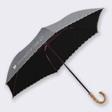 リサとガスパール / 日傘 1級遮光 UVカット 晴雨兼用 折たたみ傘 トップレス スカラ刺繍