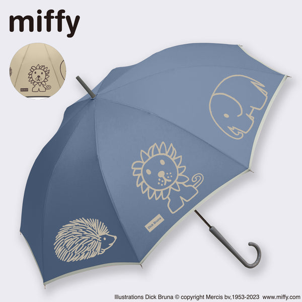 【50%OFFセール】miffy ミッフィー / 傘 雨傘 長傘 グラスファイバー 動物達
