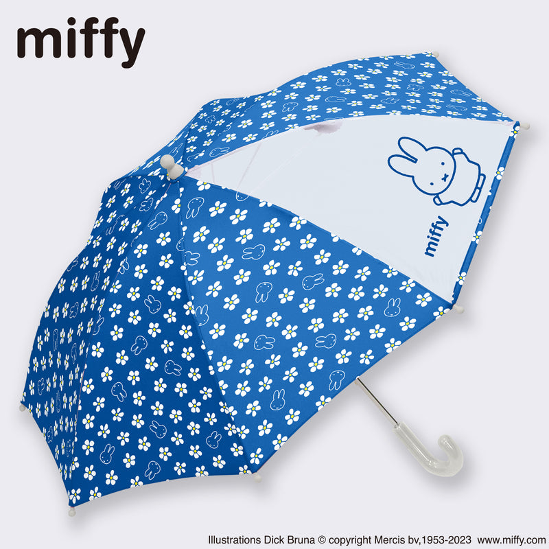 miffy ミッフィー / 子供用 40cm 45cm 雨傘 長傘 グラスファイバー 花柄