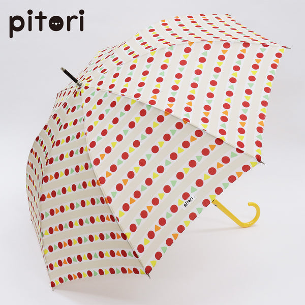 pitori「FRUITS SAND」/ レディース傘 雨傘 長傘 耐風 グラスファイバー
