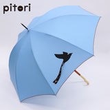 pitori「鳥いっしょに連れテール」/ レディース傘 雨傘 長傘 耐風 グラスファイバー