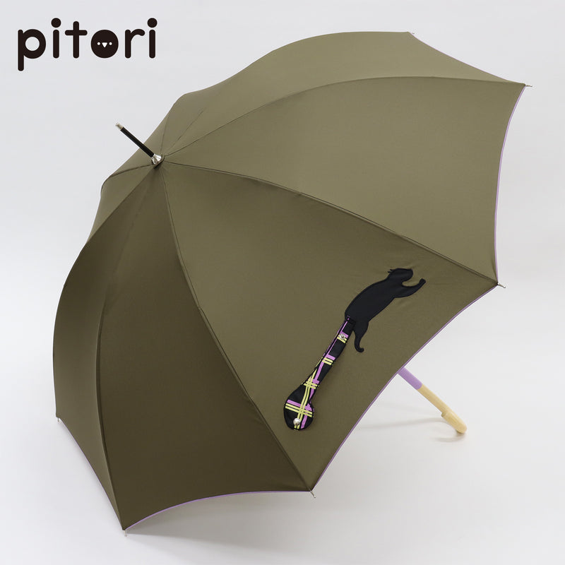 pitori「りすいっしょに連れテール」/ レディース傘 雨傘 長傘 耐風 グラスファイバー